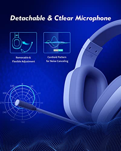 Jeecoo G80 Gaming Headset Wireless,7.1 Surround Sound Headset Kabellos Gaming mit Mikrofon, Low Latency Wireless Gaming Headset für PS4 PS5 PC - Image 6