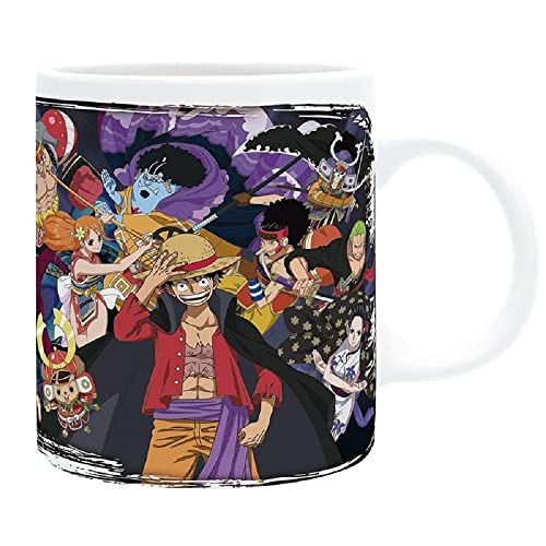One Piece - Taza - Luffy Ruffy - Taza de café Wano Raid - Sombrero de paja - Logo - Mug - Caja de regalo, multicolor Cover