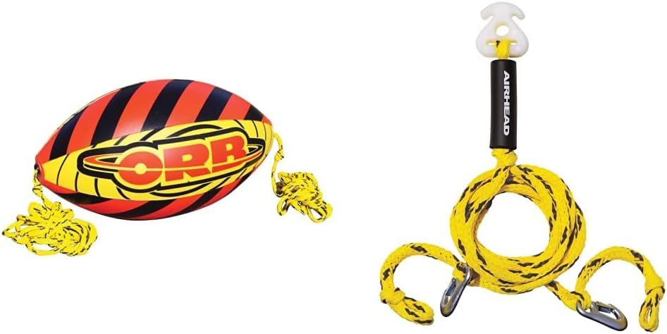 Airhead Orb Towable Tube Rope Performance Ball and Airhead Heavy Duty Tow Harness for Towable Tubes, Water Skis, Wakesurf Boards and Wakeboards
