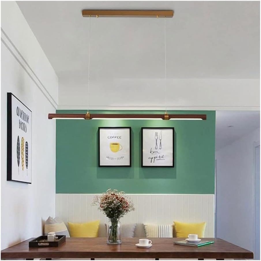 Lustre LED dimmable 39,4" au design linéaire rustique premium