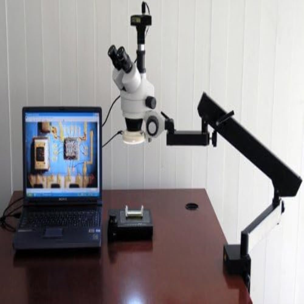 AmScope Trinocular Zoom Microscope, 54-Bulb LED, 5MP Camera