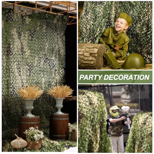 Image of Camo Netting, Camouflage Netting, Hunting Blind Camo Net, Army Party Decorations, Sunshade Fence Nets, Lightweight, Bulk Roll, Mesh, Great for Camping, Shooting, Photograph, Car Cover, Outdoor