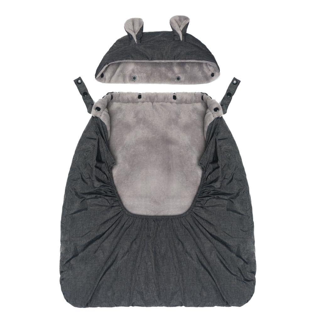 Fillikid Tragecover für Babytragen – wind- & wasserabweisender Wetterschutz mit Fleece-Innenfutter, Kapuze & Handwärmer-Tasche – universal passend