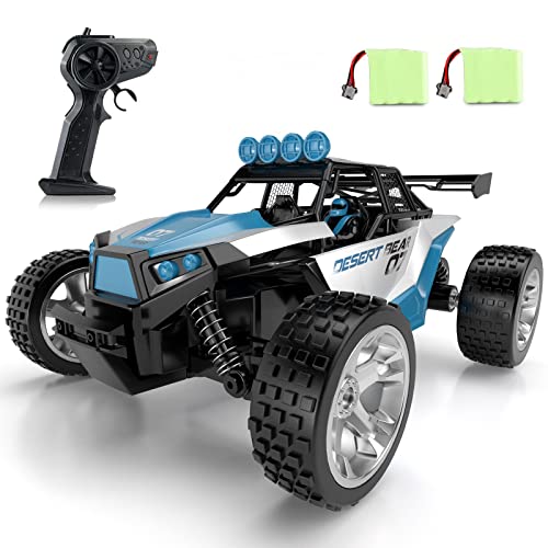 Tecnock Ferngesteuertes Auto für Kinder, 1:18 RC Car Off Road 20 Km/h Hochgeschwindigkeits mit Zwei wiederaufladbaren Batterien, Geschenke für Kinder