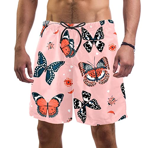 Maillots de bain pour hommes au design papillon et textile fluide