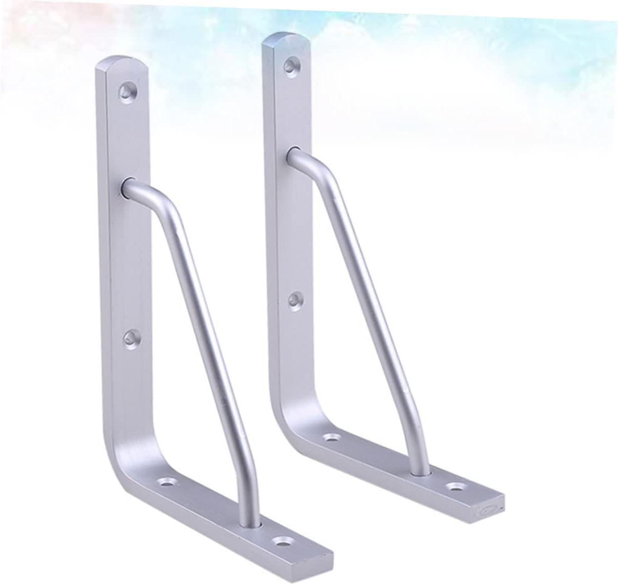 2pcs Aluminium Alloy Shelf Brackets Heavy Duty Garage Shelves Wall Mounted Bracket Study Desk Rack