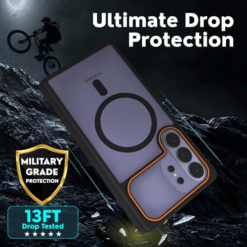 Image of AIBEX Protective Case Compatible for Samsung Galaxy S26 Ultra 5G|Slim Protective Back Cover with Camera Lens Protection, Strong Magnetic Support & Anti-Slip Grip|Military Grade Drop Protection - Grey
