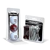 NCAA Texas A&M Aggies 3 Golf Balls And 50 Golf Tees