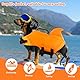 Schwimmweste Hai Hunde, Darryy Schöner Hunde Schwimmanzug, Blickfang Schwimmweste Hund Haifisch(Orange, L)