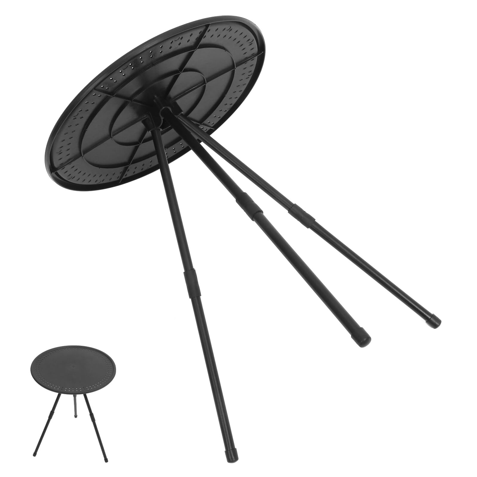 Table de camping ronde et portable pour pique-nique et randonnée en forêt