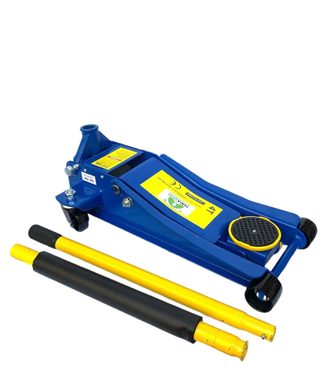 Crick Sollevatore Auto Martinetto Idraulico 4 Tonnellate Cric 4 Ton Professionale per Auto Assetto Basso Ribassato ruote bidirezionali a cuscinetto per veicoli, auto alzata doppio pistone