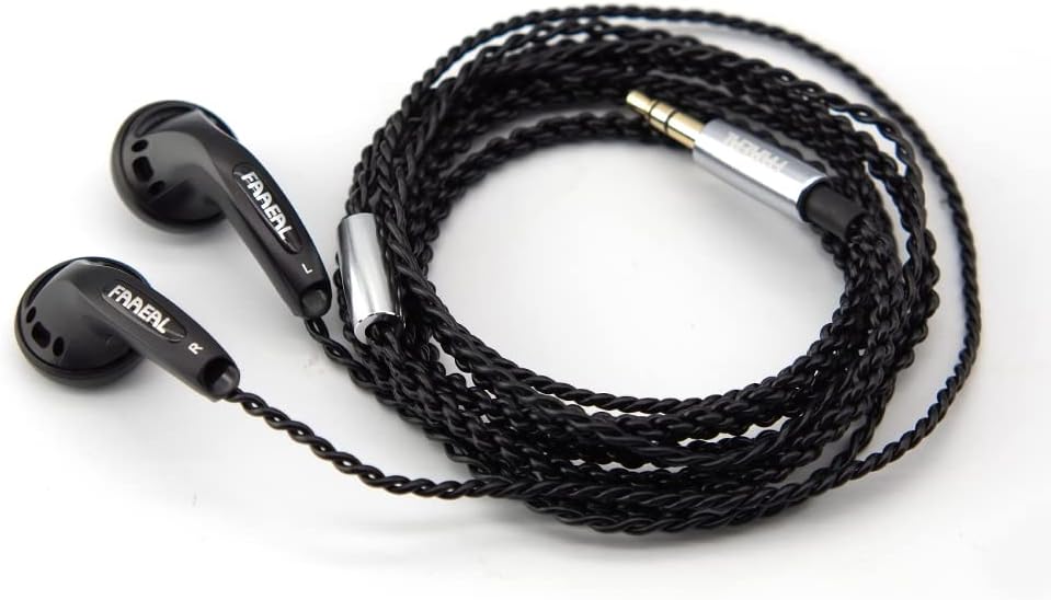 Snow-Lotus 1.0/1.0+ HiFi Earphone 64 Ohm DIY Heavy Bass Sound Quality Music Earphones DJ Earphones (Snow-Lotus 1.0, Black)