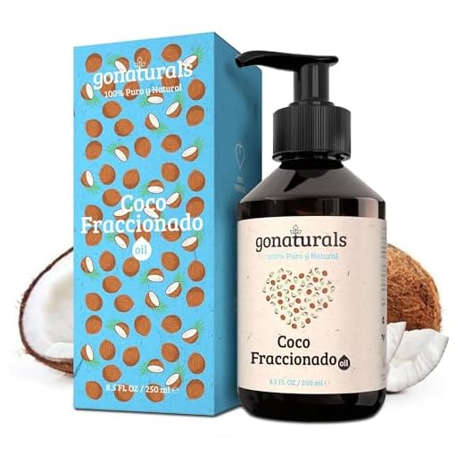 GoNaturals Aceite de Coco Fraccionado 100% Puro - Aceite Coco Fraccionado Natural, Suaviza y Calma la Piel Seca - Aceite de Coco Organico para Cara y Pelo - Aceite de Coco Masaje Corporal, 250ml