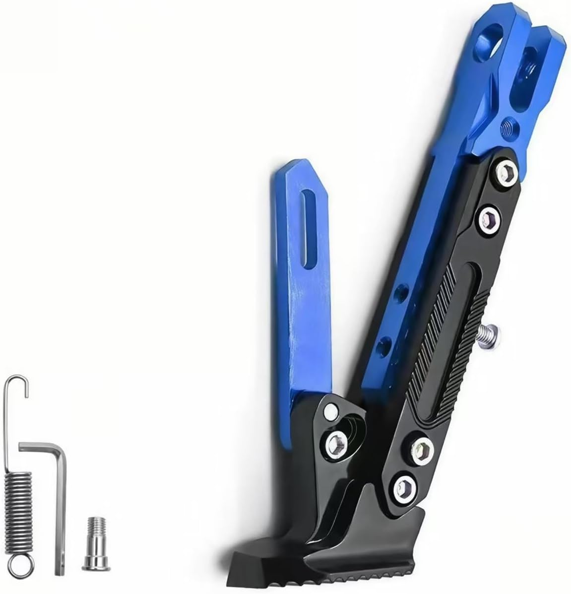 Motorcycle Kickstand for Royal Enfield Interceptor 650, Adjustable Side Stand CNC Aluminum Alloy Parking Foot Support Modification Accessories,Blue