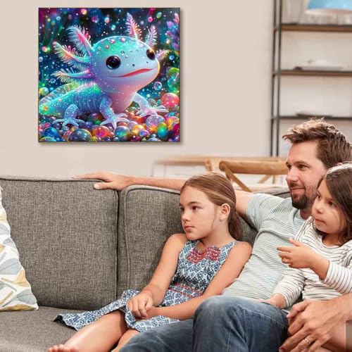 Image of Salamander Cross Stitch Kits for Adults - Embroidery Kits for Beginners Adults,11 CT Patterns Dimensions Counted Cross Stitch Kits for Adults Arts Craft 13.8x13.8 inch