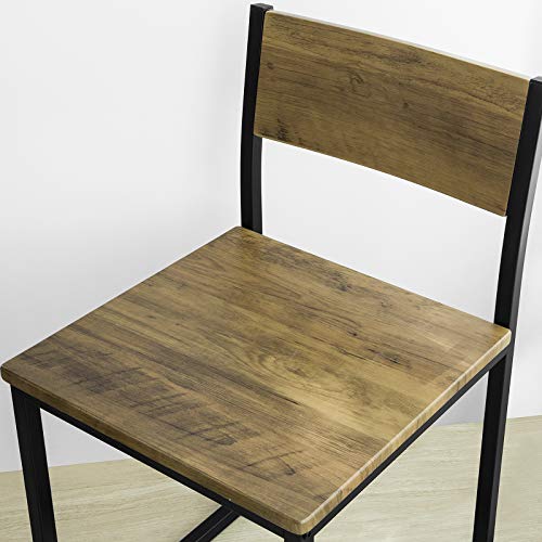 SoBuy OGT36-N Set tafel en 2 Stoelen Eettafel met 2 Stoelen voor Keuken Eetkamer Woonkamer - Image 7