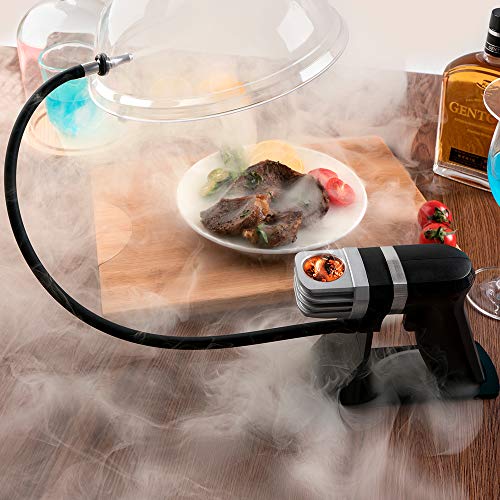 NEXT-SHINE Smoke Infuser Food Dome Cover 12 inch Plastic Lid Work for Plates Glasses Bowls with GM1100, Smoking Gun Specialized Accessory for Meat Cocktail Drinks BBQ - Thumbnail 2