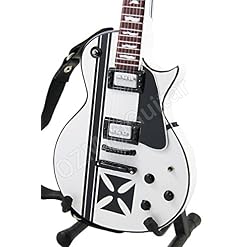 OZMiniGuitar Guitare Miniature James Hetfield Metallica Iron Cross White - Les Beatles, Paul McCartney, John Lennon, RIngo Starr, George Harrison