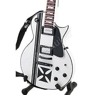 OZMiniGuitar Guitare Miniature James Hetfield Metallica Iron Cross White - Les Beatles, Paul McCartney, John Lennon, RIngo Starr, George Harrison