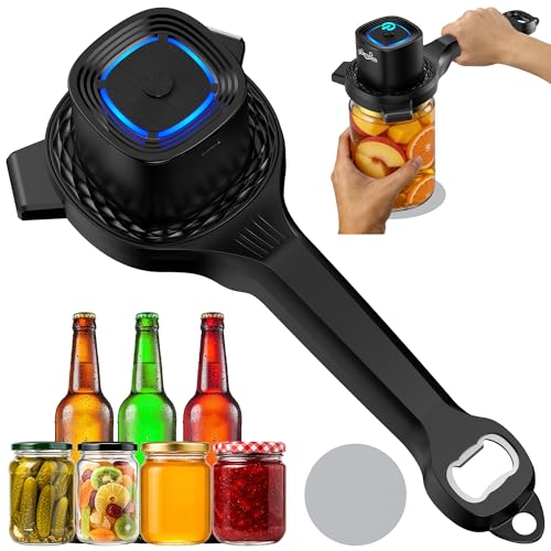 Ouvre-Boîte électrique, Ouvre-Boîte de Conserve Automatique à Une Touche, Rechargeable Ouvre-Bocal électrique, Ustensile de Cuisine pour Seniors, Arthrite...