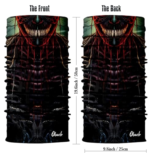 Image of Obacle Skull Face Mask Half for Dust Wind UV Sun Protection Seamless 3D Tube Mask Bandana for Men Women Durable Thin Breathable Skeleton Mask Motorcycle Riding Biker Fishing Cycling Sports Festival