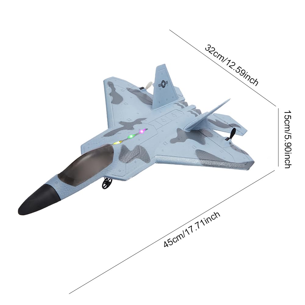 RC-Flugzeug F22 Raptor Modell 2CH LED RTF P530 RC Jet 2,4 GHz RC-Flugzeug Segelflugzeug mit 2 Batterien