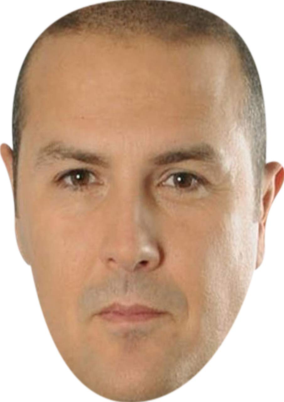 FoxyPrinting Paddy Mcguiness Tv Movie Star Celebrity Cardboard Party Face Mask Fancy Dress