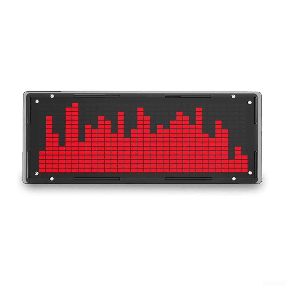 DIY LED-Musikanalysator-Set mit 8 Anzeigemodi, FFT-Audio-Visualizer-Board, einstellbare Helligkeit, Wecker und Display für Stereoanlage, rot, blau, grün (weiß)