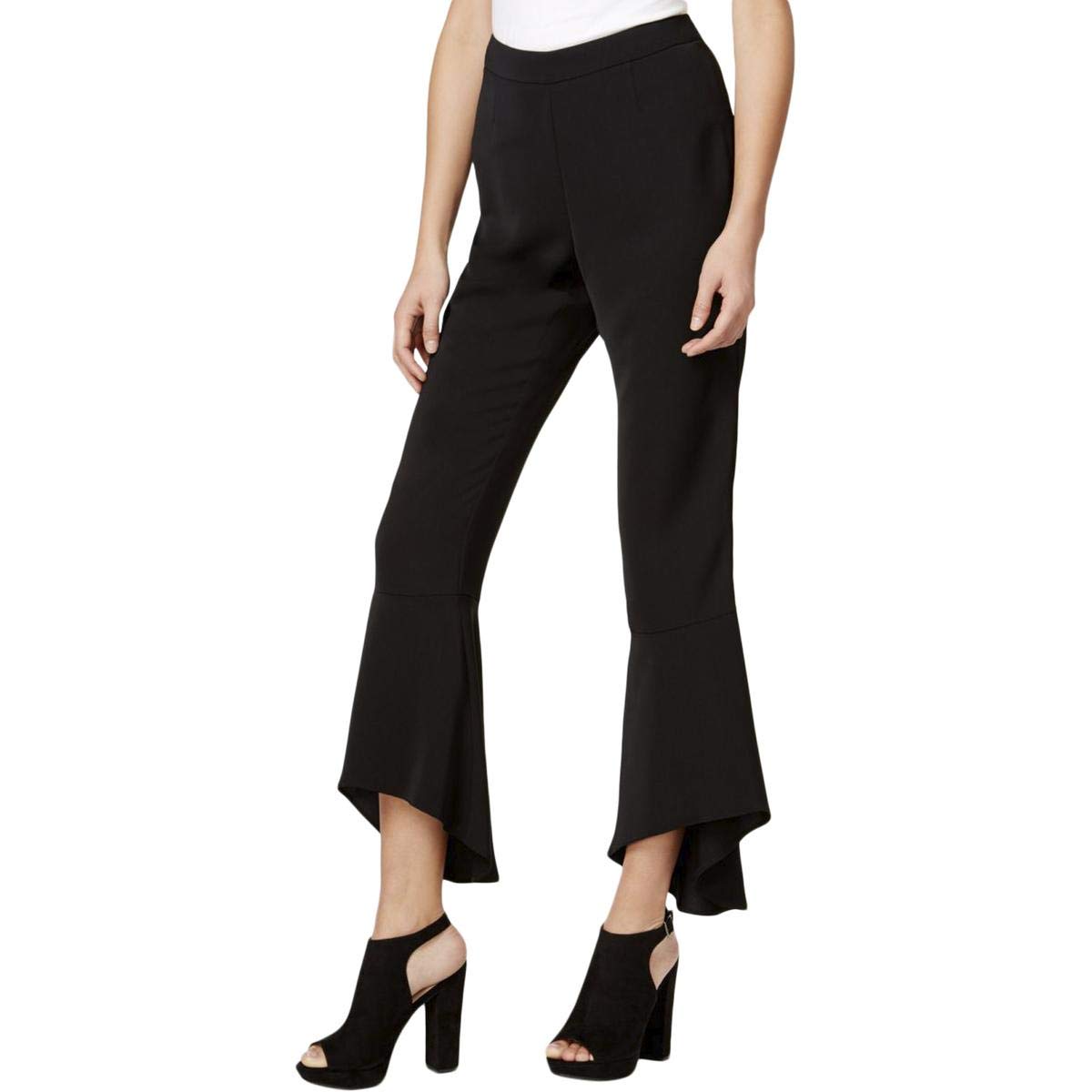 Bar Iii Womens Flute-Hem Casual Cropped Pants