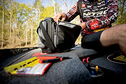 Image of Plano KVD 3600 Signature Series Tackle Bag, Black with Red Stitching, Includes 3 Stowaway Utility Boxes, Customizable Fishing Storage, Water-Resistant TPE Coated Fabric