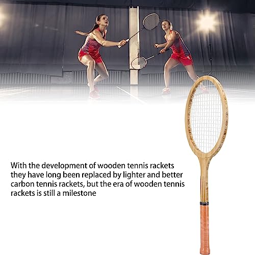 Raqueta de tenis retro de madera para decoración miniatura 5