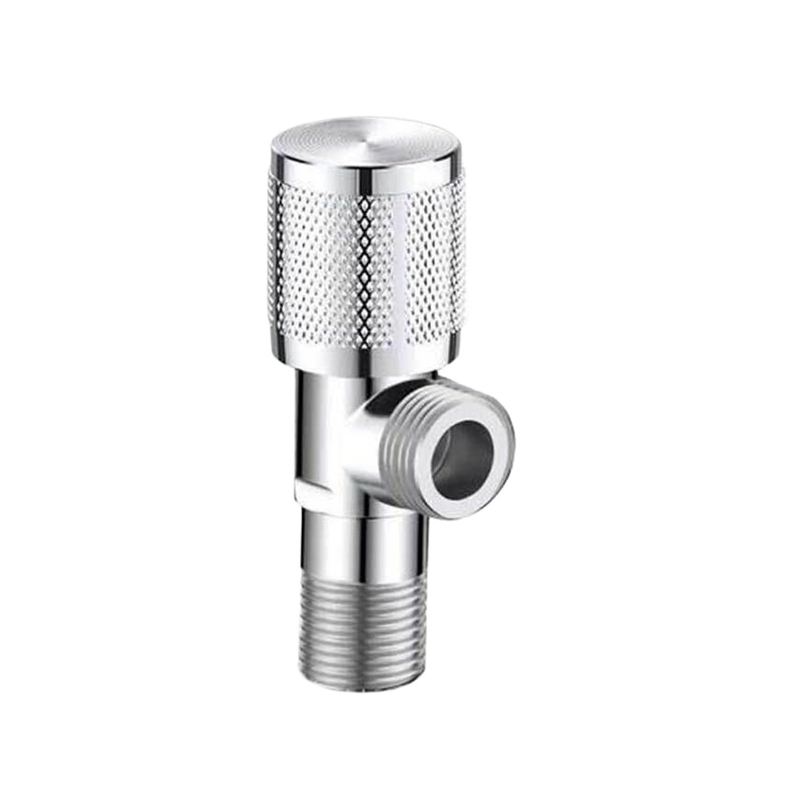 G1/2 Brass Angle Valve 4 Points Water Inlet Stop Valve Universal for Water Heater Toilet Washing Machine Bathroom(Silver)