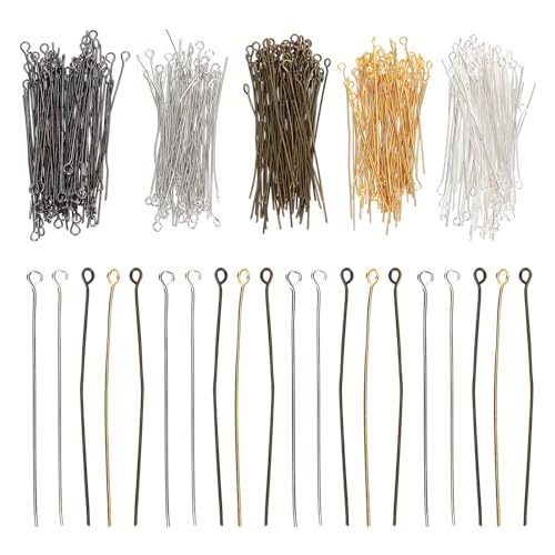 Alfileres de cabeza de metal que no se rompen al doblar para hacer joyas y pendientes DIY