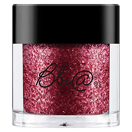 BBIA Pigments Glitter Eyeshadow, 5Light Series (10 Poison Red Diamond) 0.06oz