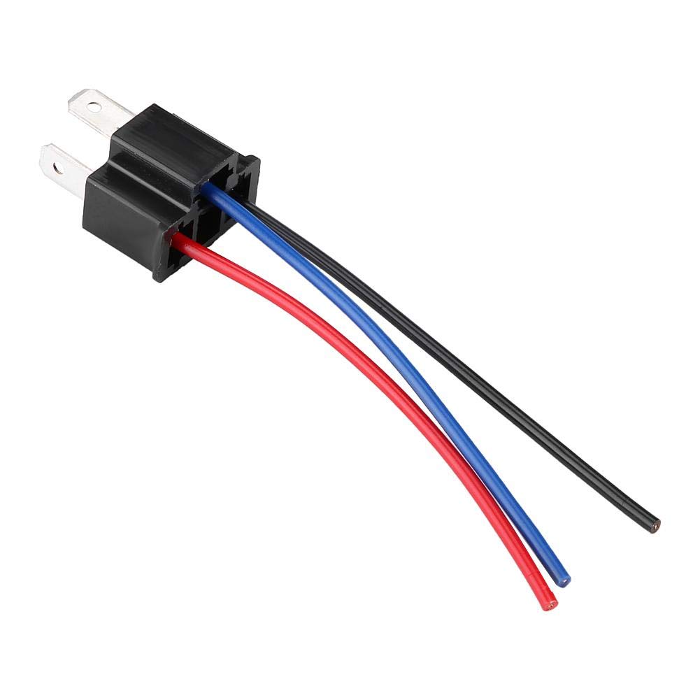 Lot De 4 Faisceaux De Câbles Pour Ampoules Phares H4 Et H7 - Longueur 10 Cm, 12/24V - Remplacement Prise Voiture