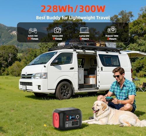 ENOFLO Portable Power Station 300W, 228Wh Solar Generator with 110V Pure Sine Wave AC Outlet, Backup Lithium Battery Generator for CPAP Outdoor RV Camping Emergency Home Use 5 AI VOLT Generator Website AI VOLT Generator Website