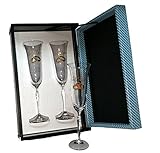 aniversasior sentiment 50. Hochzeitstag, cocktail Gläser, Toast, Detail