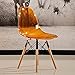 Lot de 2 Mobilier flash fantôme Side Chair en cristal transparent (Color : ORANGE)