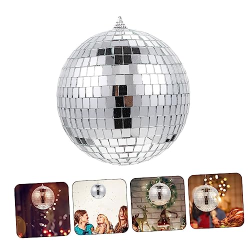 Bola espejada elegante de decoración para discoteca, 25 cm, para colgar en fiestas, eventos KTV y Navidad miniatura 4