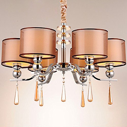 Suspension salle à manger cristal mode lustre tissu salon lampe suspendue