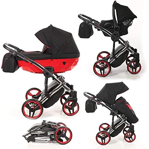 SaintBaby Pram Pushchair Travel System Junama Diamond S-Line 2in1 3in1 Isofix Infant Car Seat Combi Buggy Mountain Fire 01 3in1 with Baby seat Cover