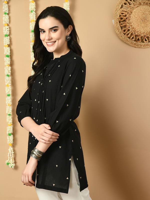 Image of Meesan Women's Casual Ethnic 3 /4 Sleeve Printed Tunic