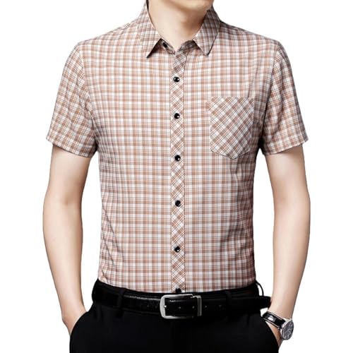 Chemise boutonnée ajustée homme pour masquer les silhouettes amples et lourdes
