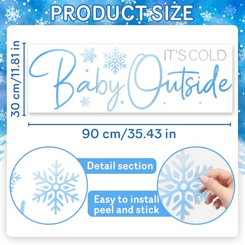 Baby It's Cold Outside Vinilo Decorativo para Baby Shower miniatura 2