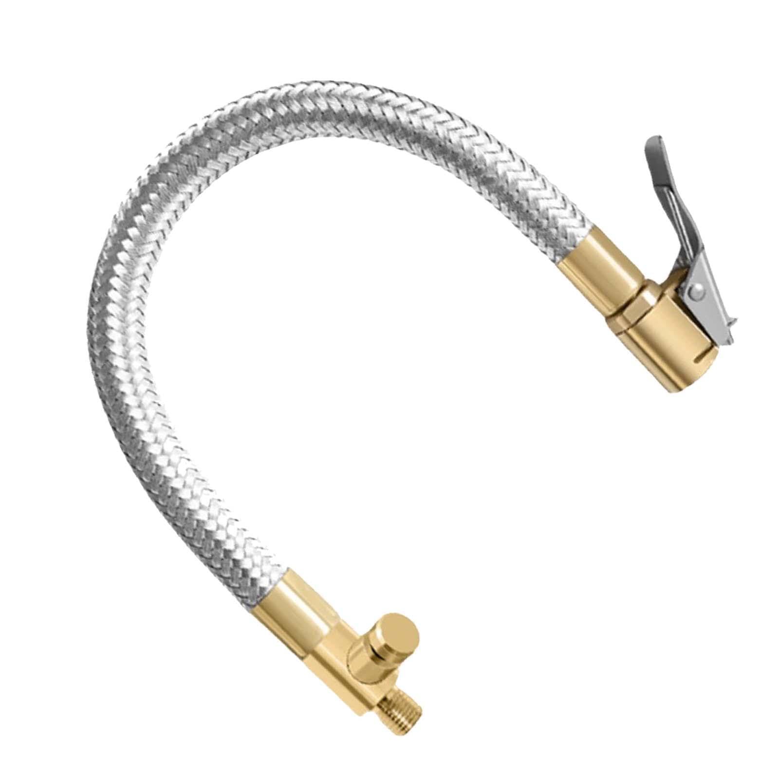 Amslsiu Air Pump Inflator Extension Hose Made Stainless Steel Quick Inflation Tools Motorcycle Maintenance Valve Stem Extender Is Made Of Stainless Steel Air, With Deflation