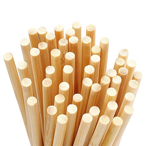 Miniatura 3 de Hotkrump 70 Varillas De Bambú Para Manualidades, Bastones De Bambú Para Manualidades, Largas Y Redondas, Varillas De Madera Naturales, Para Manualidades, Decoración 30 Cmx6mm