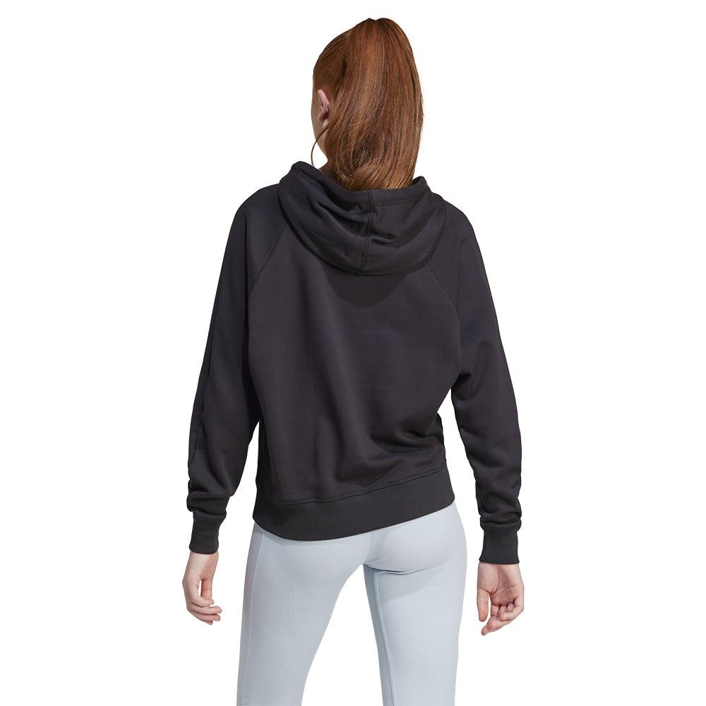 Adidas Signature Graphic Embroidery French Terry Loose Hoodie Felpa con Cappuccio Donna (Pacco da 1)