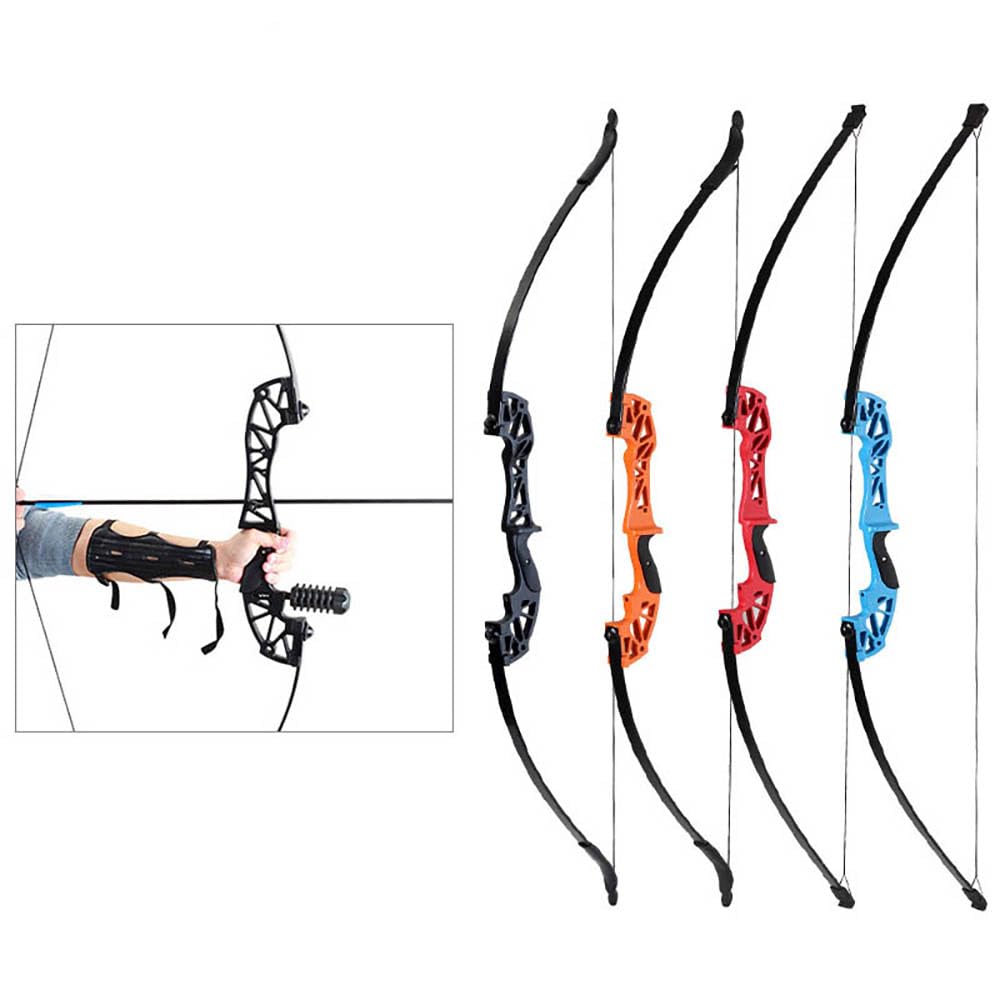 ACCMOS Arco Ricurvo, Arco a Tiro Diritto 30/40 libbre per Adulti Giovani Tiro con L'arco Metal Riser 53 pollici Caccia Pratica Archi (Recurve Red 30lb)