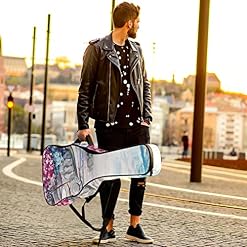 Housse de guitare en tissu Oxford imperméable avec bandoulière réglable Motif Tour de Paris - Les Beatles, Paul McCartney, John Lennon, RIngo Starr, George Harrison Housse de guitare en tissu Oxford imperméable avec bandoulière réglable Motif Tour de Paris – Image 6