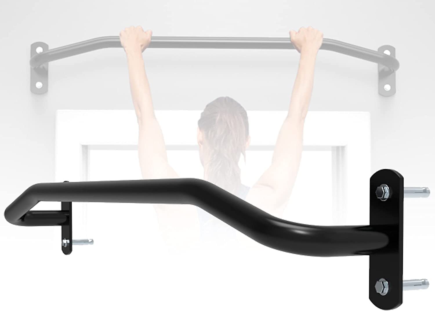 QUSYZD Strength Training Pull Up Bar 100 cm Pullup Bar Doorway,Multi Grip Chin Up Bar,Steel Dip Bars,Multifunction Pull Up Station,Pull Up Bar Doorway,Strength Training Equipment,